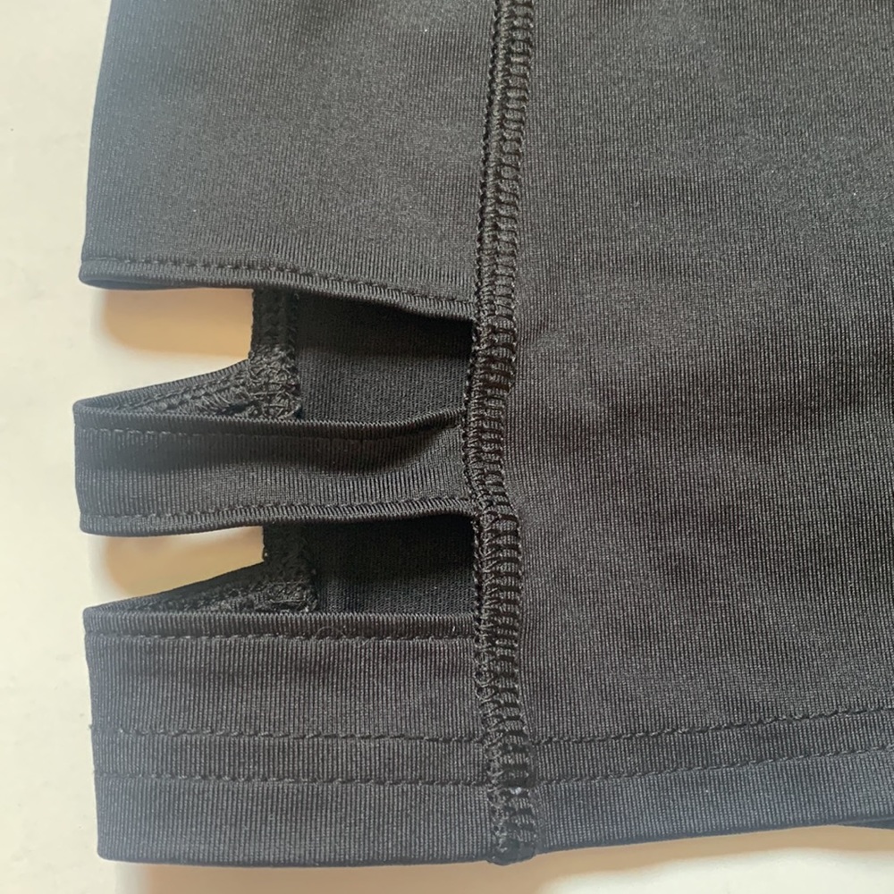 Forever 21 black athletic shorts with side cutouts